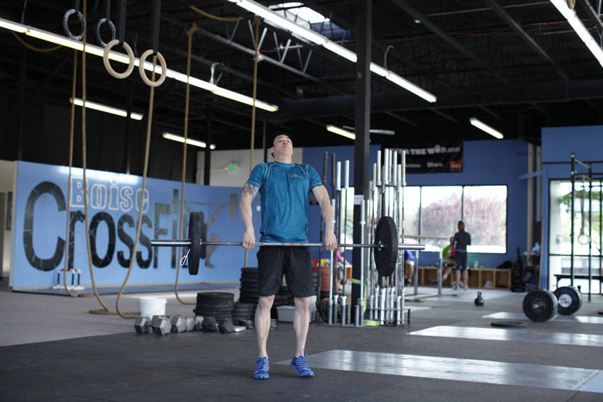 Clean and Press — end position, working the shoulders