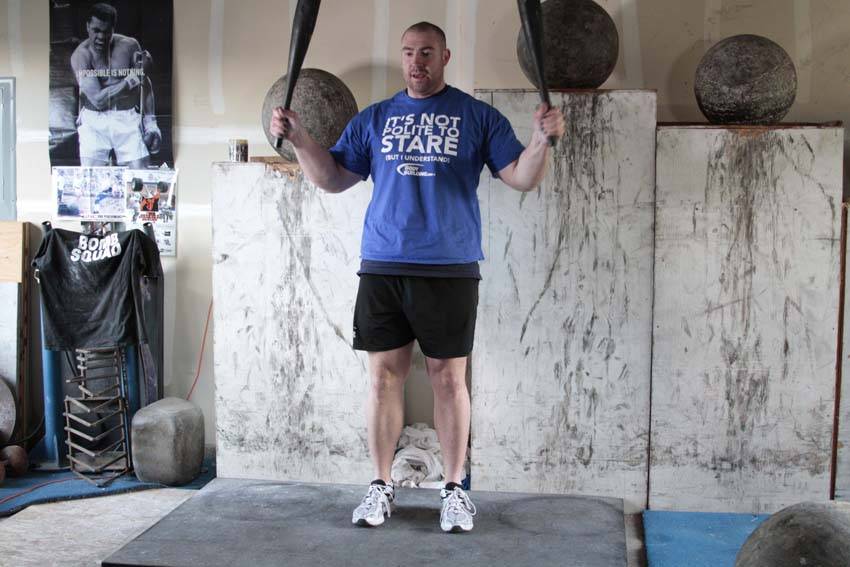 Crucifix — starting position, working the shoulders