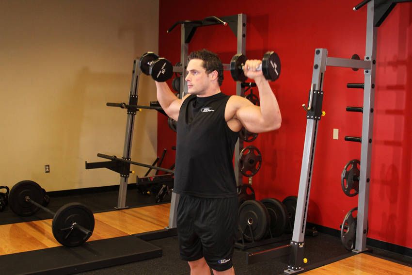 Cuban Press — end position, working the shoulders