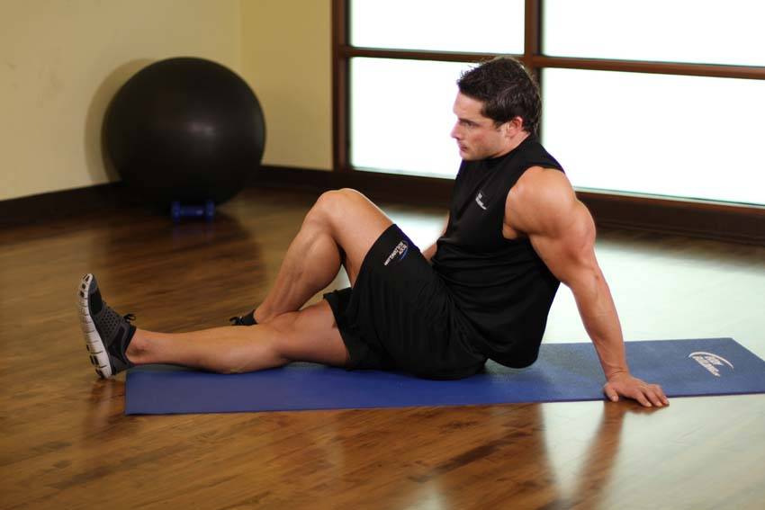 Dancer's Stretch — starting position, working the lower back