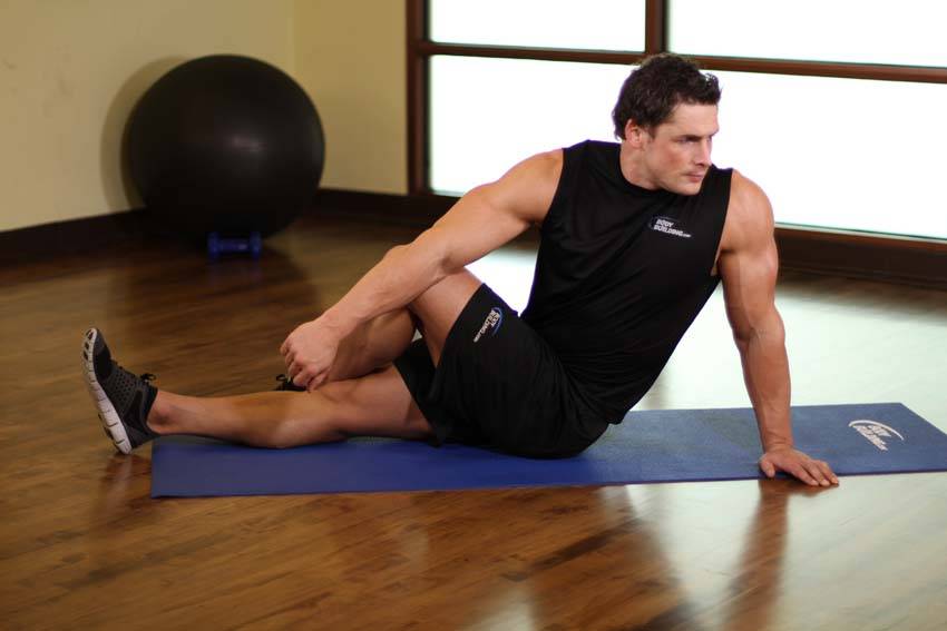 Dancer's Stretch — end position, working the lower back