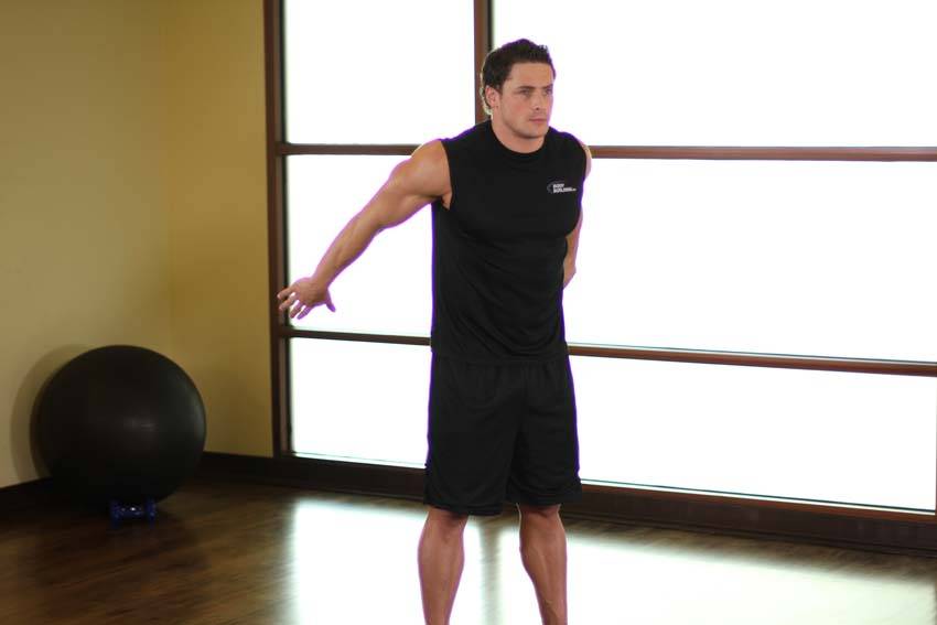 Dynamic Back Stretch — starting position, working the lats
