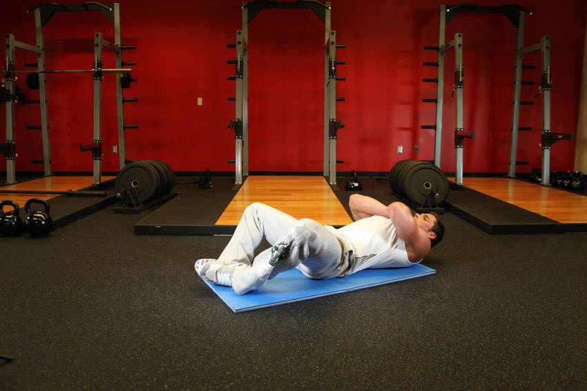 Frog Sit-Ups — starting position, working the abs