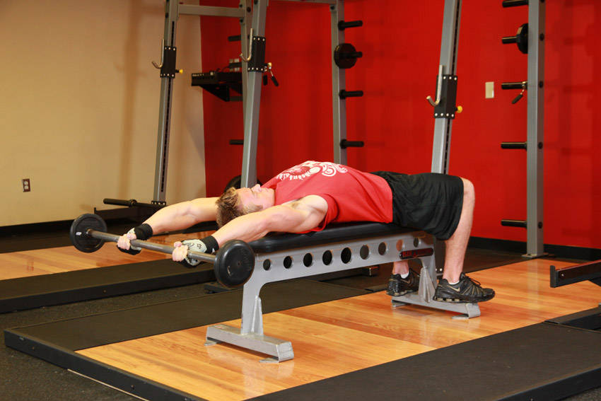 Front Raise And Pullover — end position, working the chest