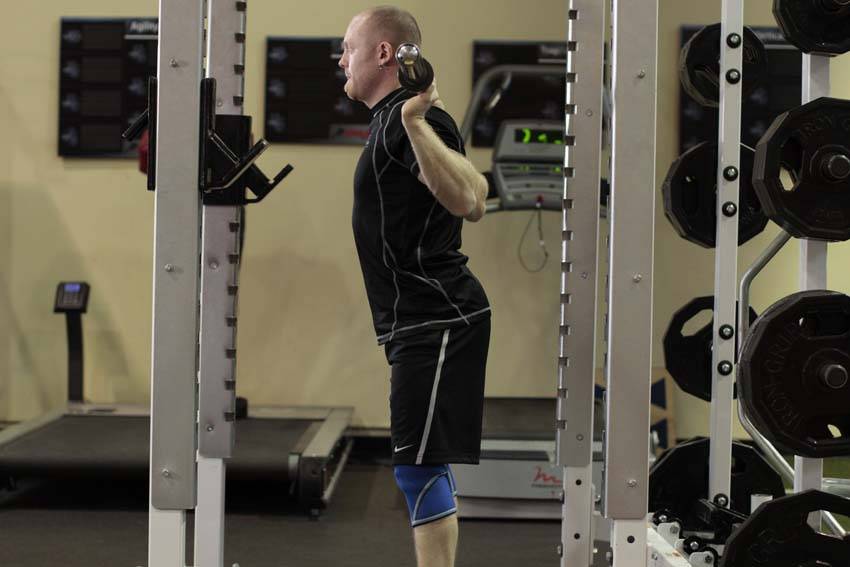 Good Morning — starting position, working the hamstrings