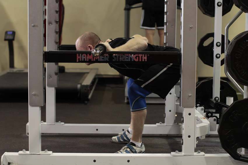 Good Morning off Pins — starting position, working the hamstrings