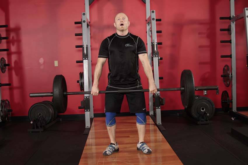 Hang Clean — starting position, working the quads