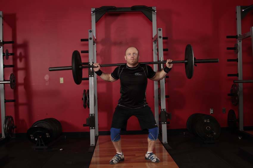 Heaving Snatch Balance — end position, working the quads
