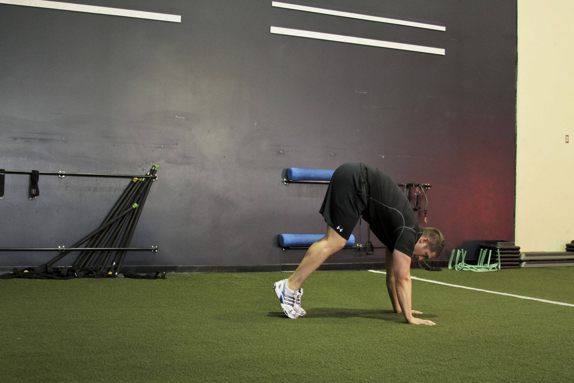 Inchworm — starting position, working the hamstrings