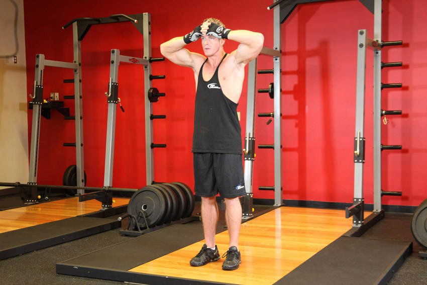 Isometric Neck Exercise - Front And Back — starting position, working the neck