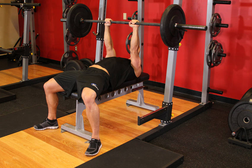 JM Press — starting position, working the triceps