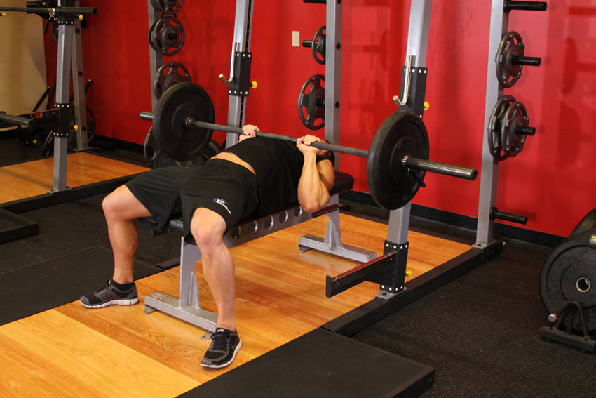 JM Press — end position, working the triceps