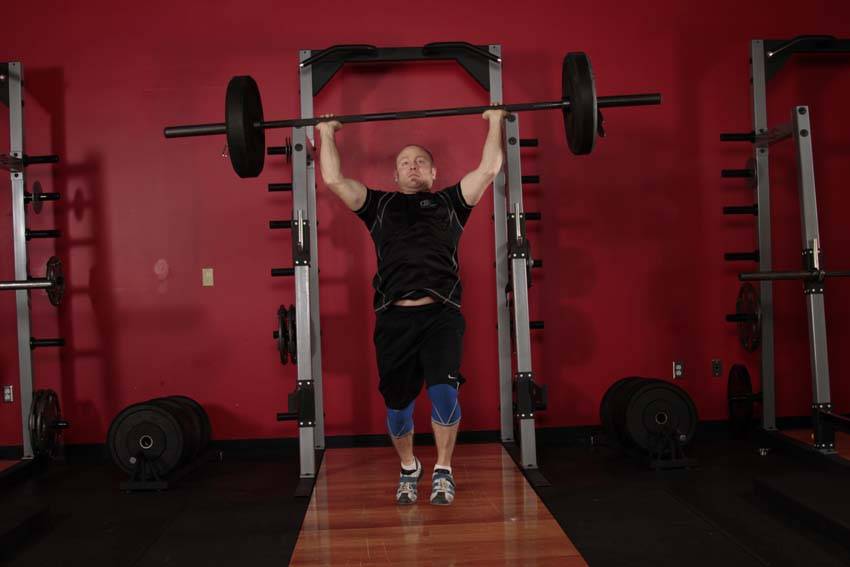 Jerk Balance — end position, working the shoulders