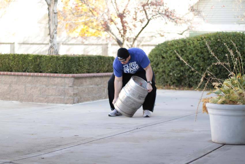 Keg Load — starting position, working the lower back