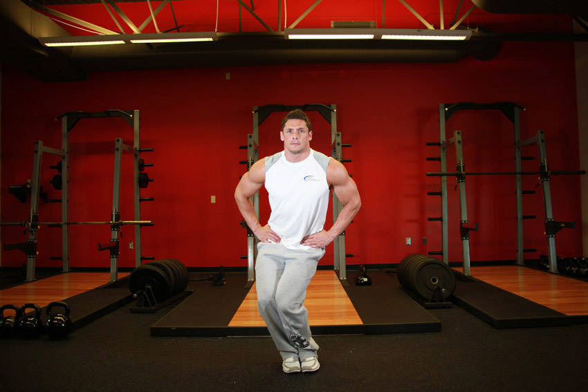Knee Circles — end position, working the calves