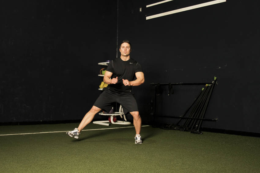 Lateral Bound — starting position, working the adductors