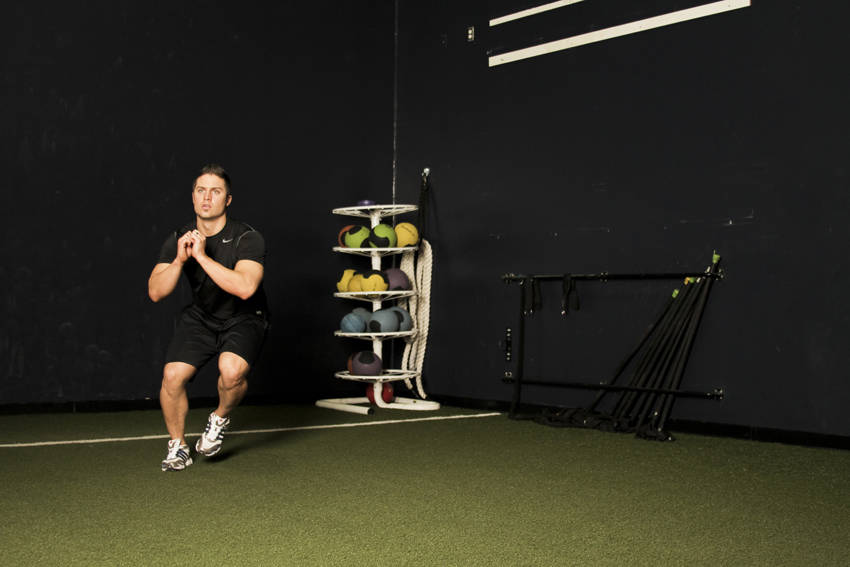 Lateral Bound — end position, working the adductors