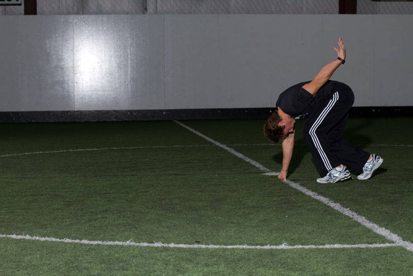 Linear 3-Part Start Technique — end position, working the hamstrings