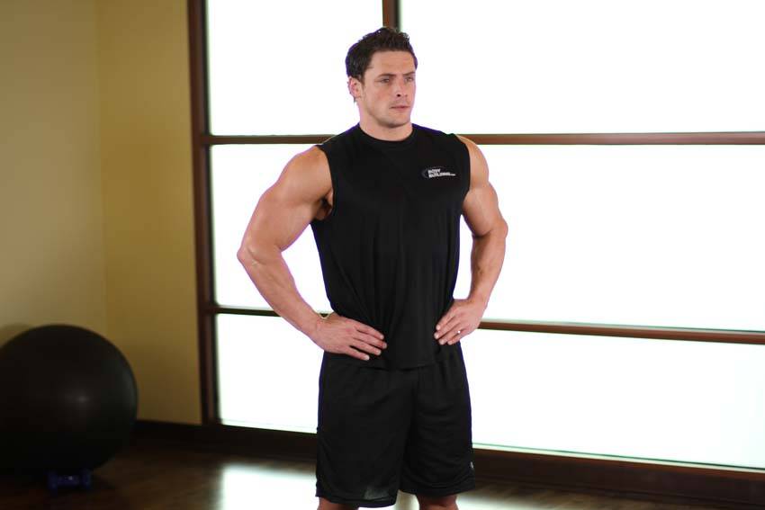 Middle Back Stretch — starting position, working the middle back