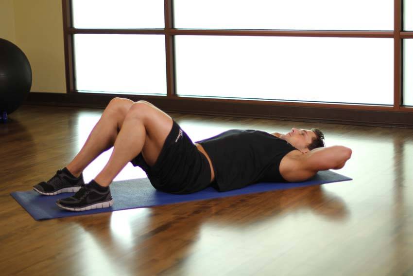 One Knee To Chest — starting position, working the glutes