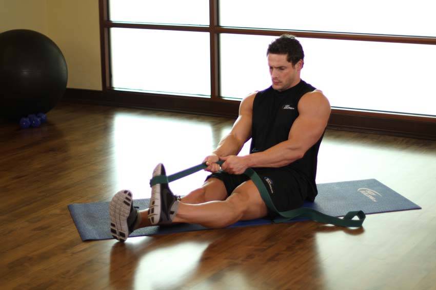 Peroneals Stretch — starting position, working the calves