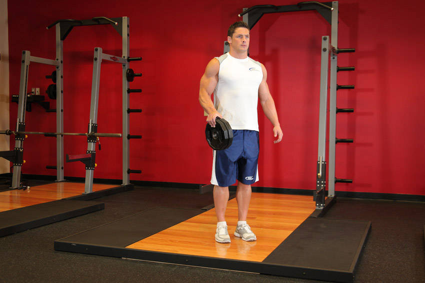 Plate Pinch — end position, working the forearms