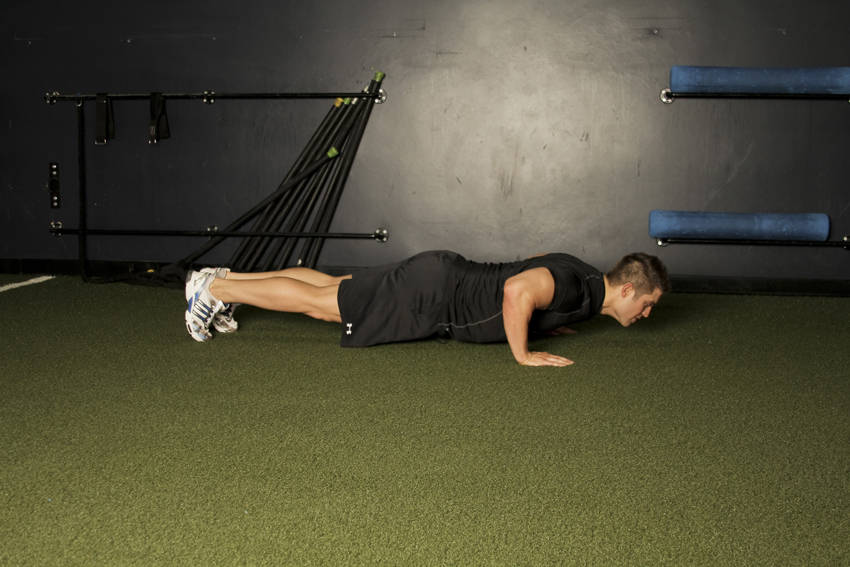 Plyo Push-up — starting position, working the chest