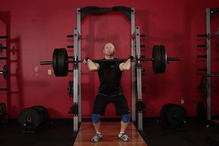 Power Jerk — end position, working the quads