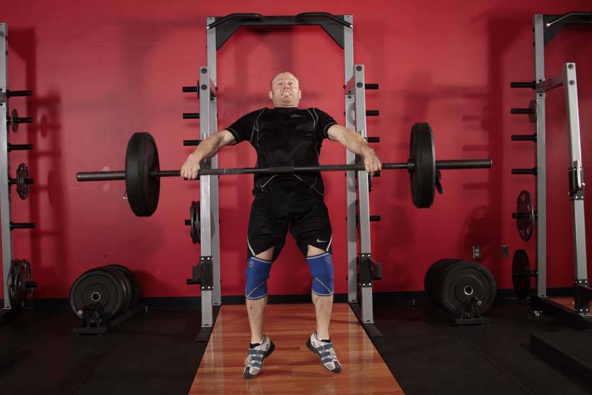 Power Snatch — end position, working the hamstrings