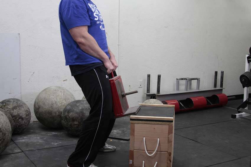 Power Stairs — end position, working the hamstrings