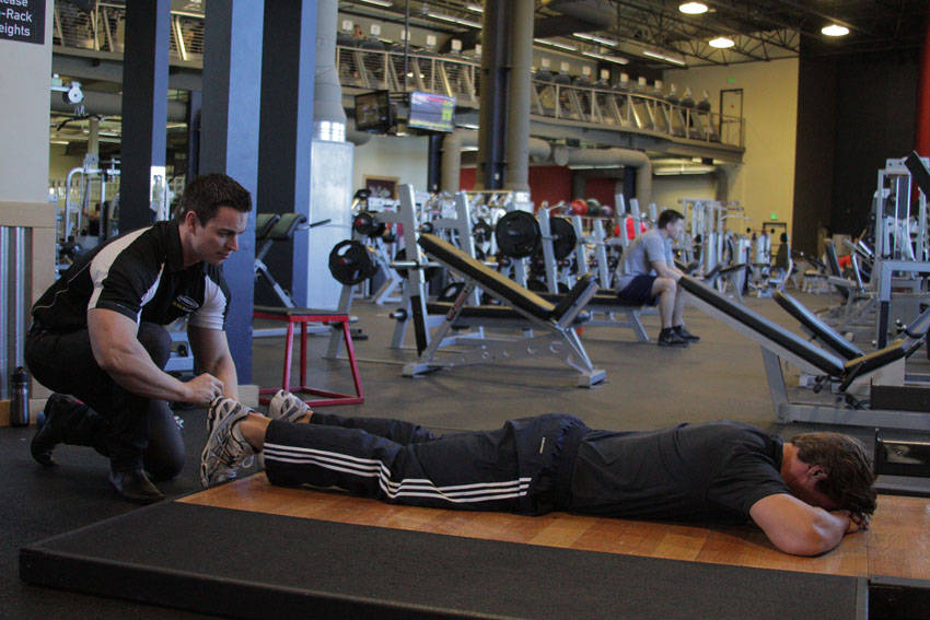 Prone Manual Hamstring — starting position, working the hamstrings