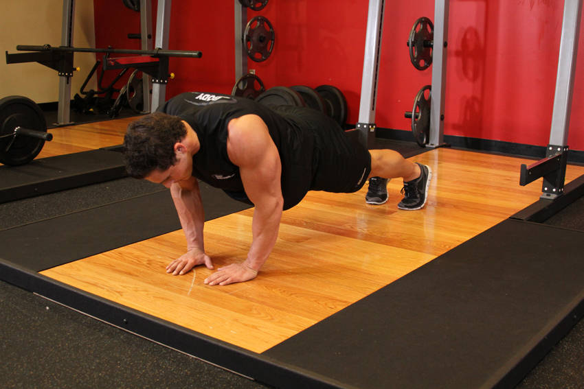 Push-Ups - Close Triceps Position — starting position, working the triceps