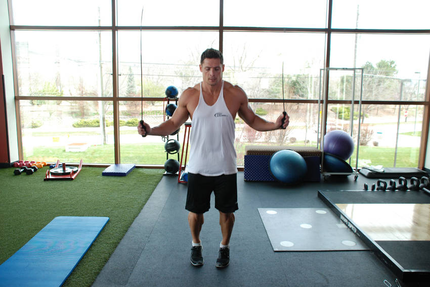 Rope Jumping — starting position, working the quads
