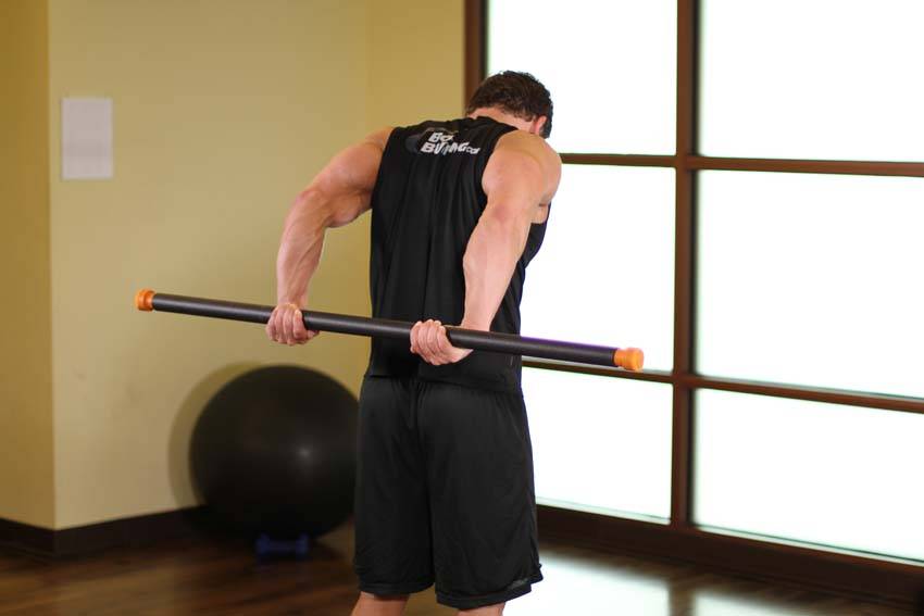 Round The World Shoulder Stretch — end position, working the shoulders