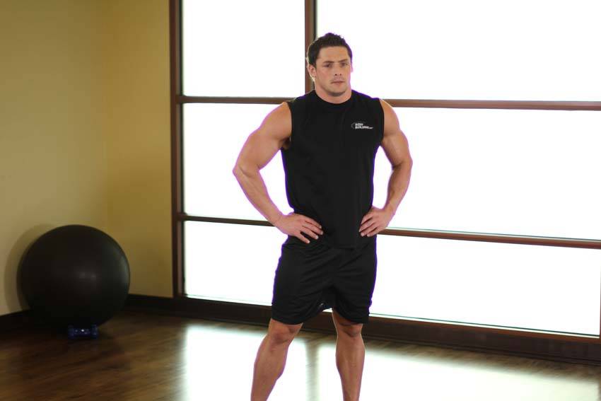 Side Neck Stretch — starting position, working the neck