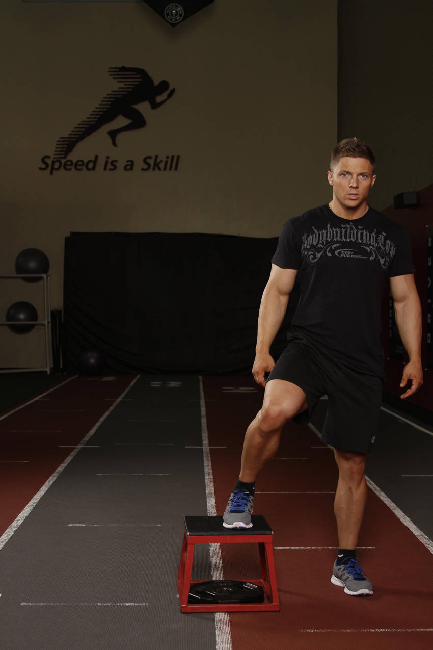 Side to Side Box Shuffle — starting position, working the quads