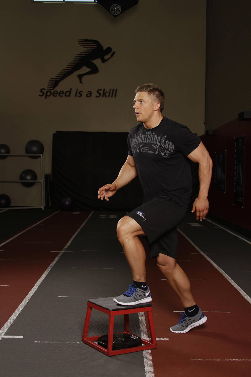 Single Leg Push-off — starting position, working the quads