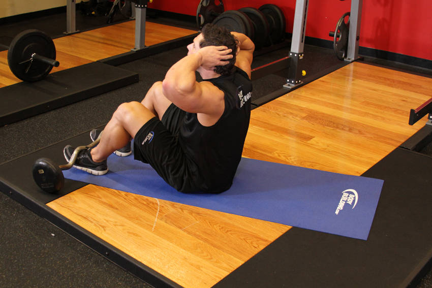 Sit-Up — end position, working the abs