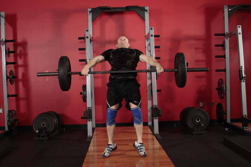 Snatch — end position, working the quads
