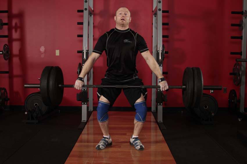 Snatch Pull — end position, working the hamstrings