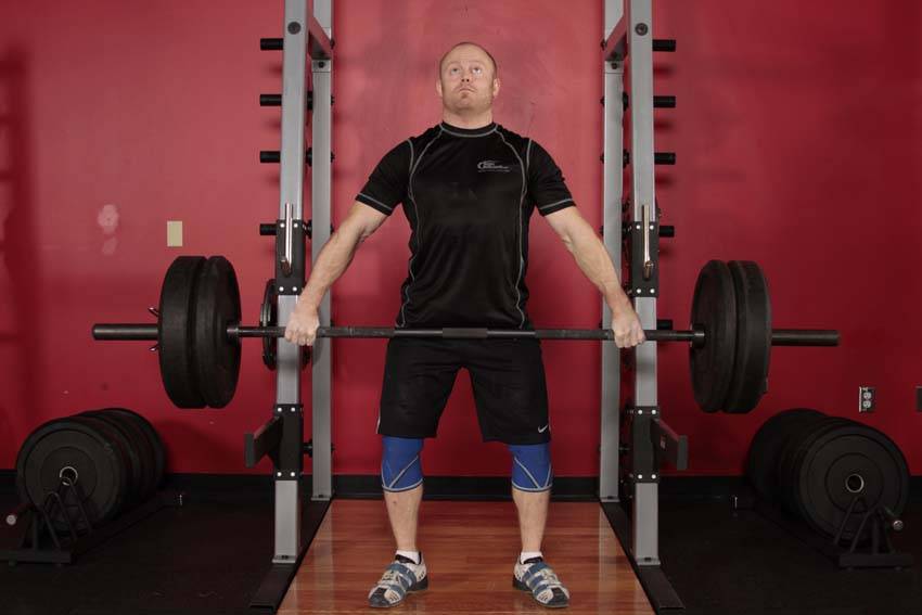 Snatch Shrug — starting position, working the traps