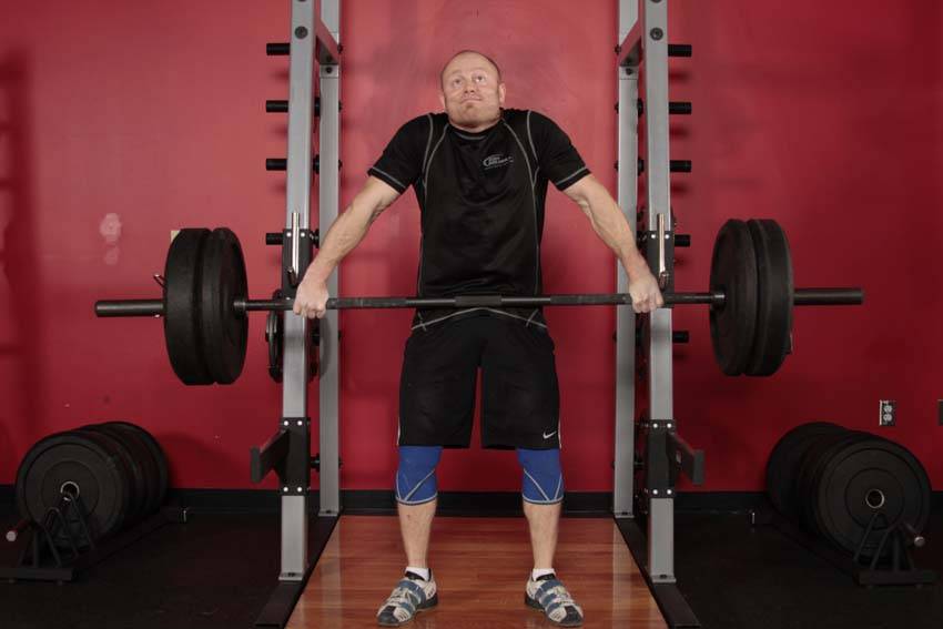 Snatch Shrug — end position, working the traps