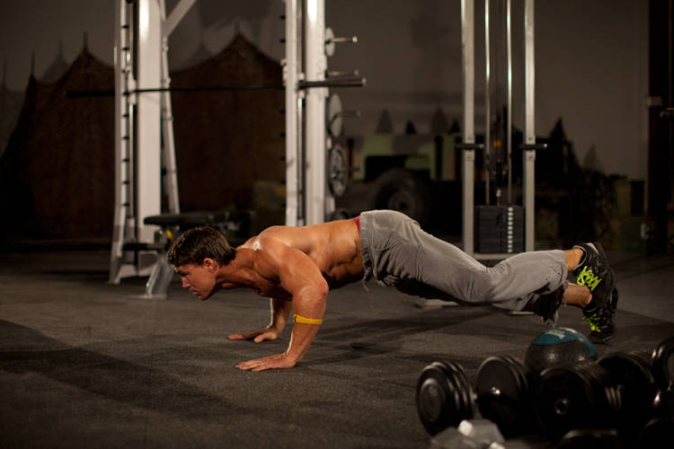 Spider Crawl — starting position, working the abs