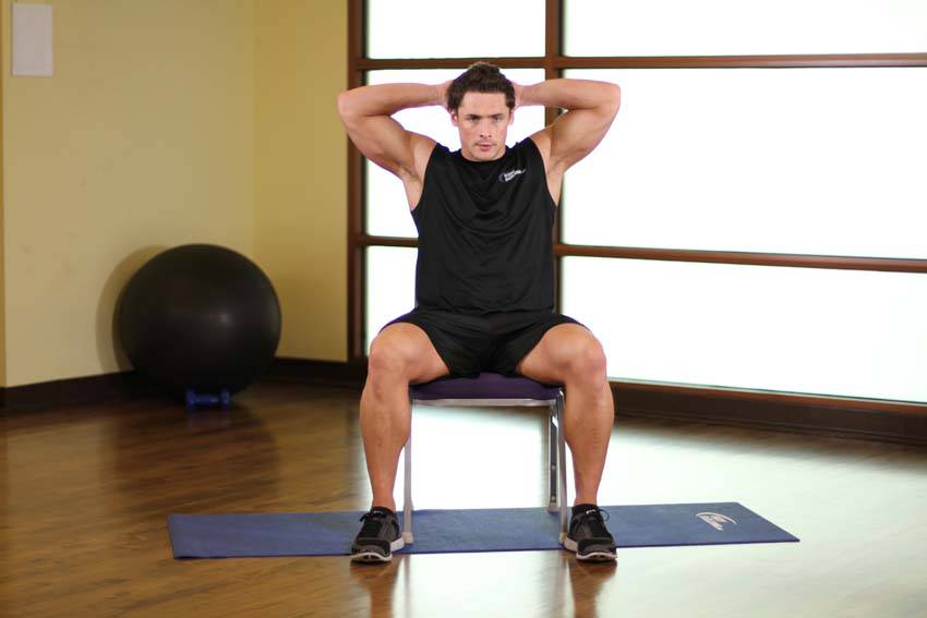 Spinal Stretch — starting position, working the middle back