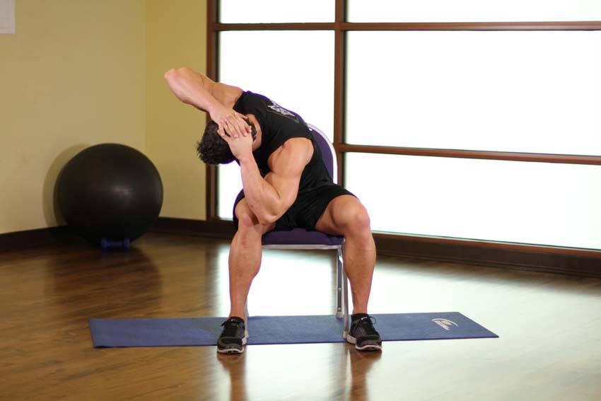 Spinal Stretch — end position, working the middle back