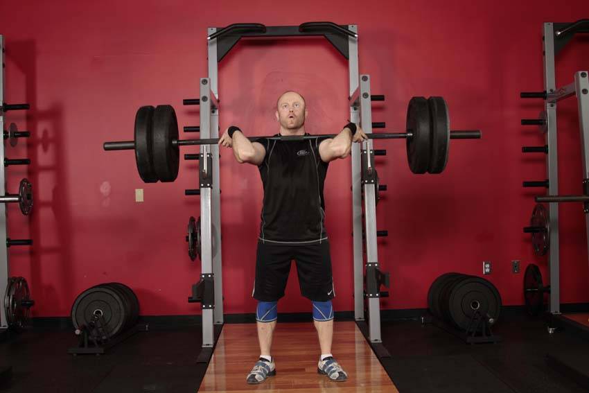 Split Jerk — starting position, working the quads