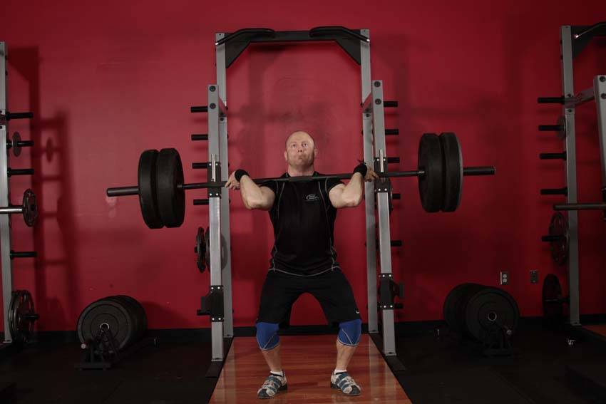 Split Jerk — end position, working the quads