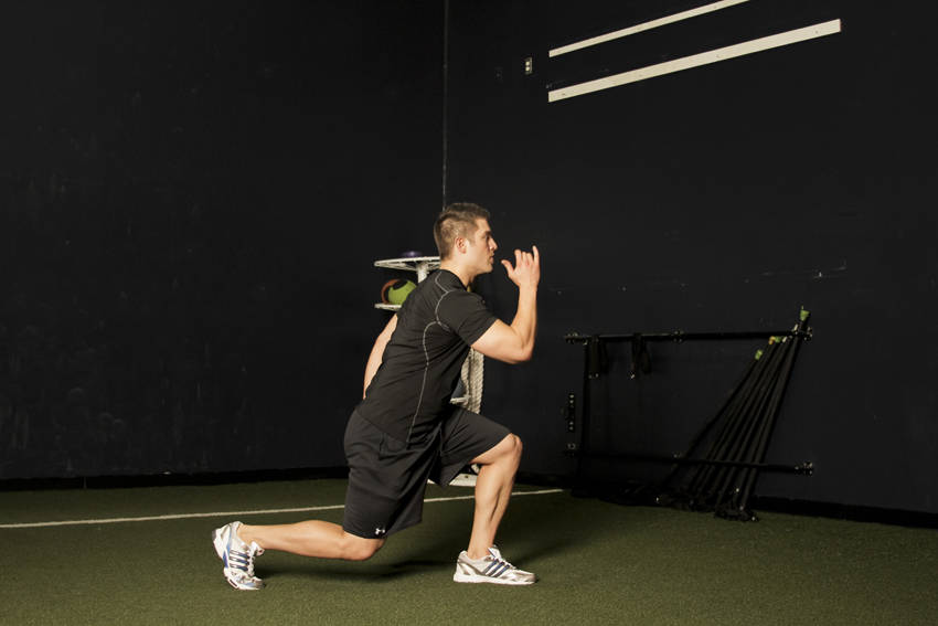 Split Jump — starting position, working the quads
