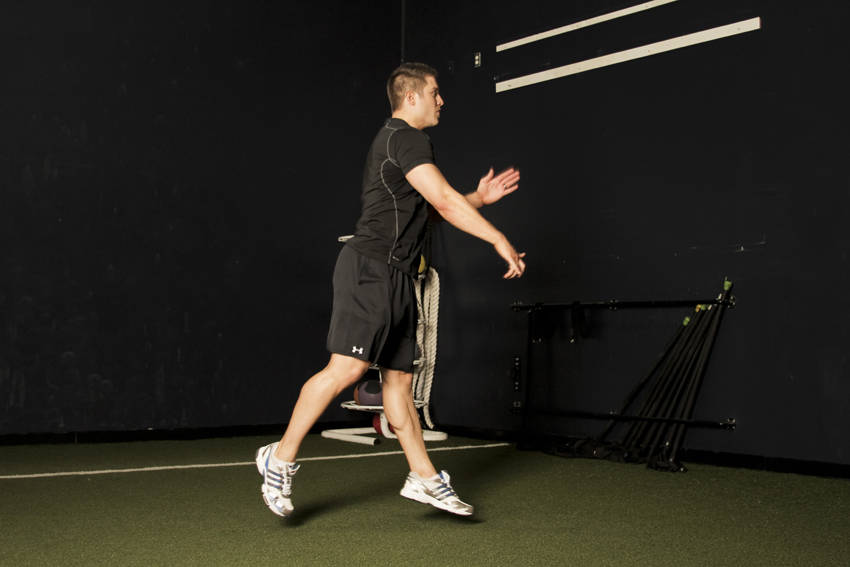 Split Jump — end position, working the quads
