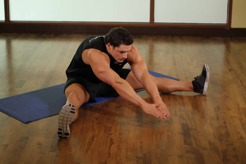 The Straddle — starting position, working the hamstrings